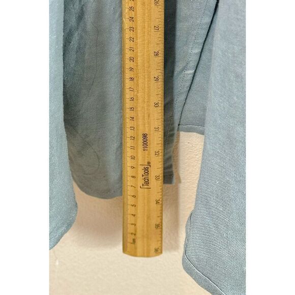 Madison The Label Women's Blue Linen Blend Wrap Midi A-Line Dress Women's XS - Picture 8 of 10